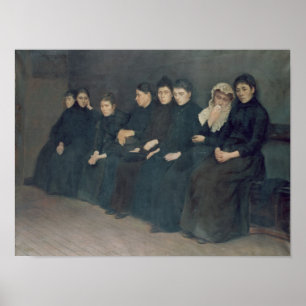 Póster Esperando en la clínica, 1888