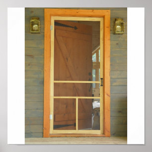 Póster Esperando En La Puerta