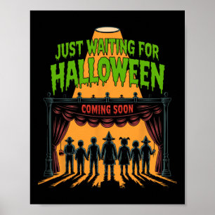 Póster Esperando Halloween Funny Cita S De Halloween