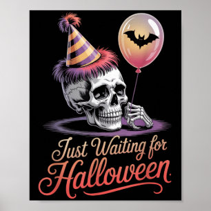 Póster Esperando Halloween Funny Cita S De Halloween