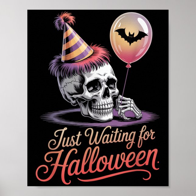 Póster Esperando Halloween Funny Cita S De Halloween (Frente)