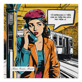 Póster Esperando o Trêm - Minas Gerais, Brasil