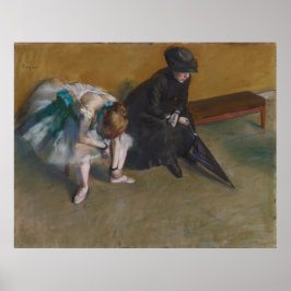 Póster Esperando por Edgar Degas