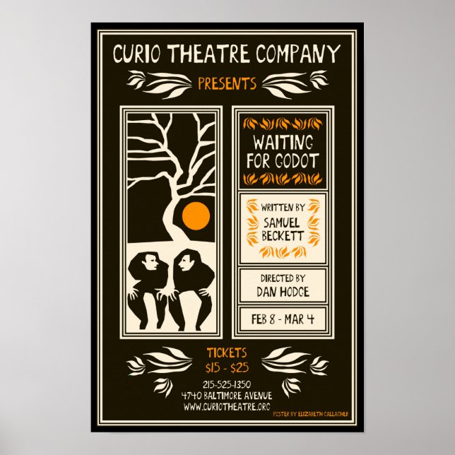 Póster ESPERANDO POR GODOT ~ Poster de Elizabeth Gallaghe (Frente)