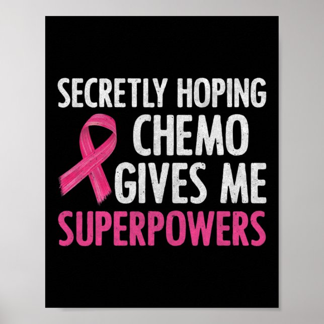 Póster Esperando secretamente que Chemo me dé un pecho co (Frente)