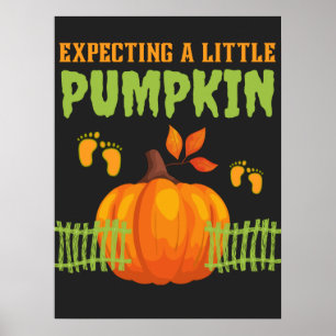 Póster Esperando una calabaza increible preñada