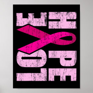 Póster ESPERANZA AMAR EL Cáncer de Mama Conciencia Día Mu