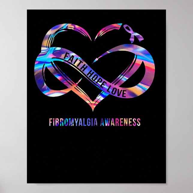 Póster Esperanza Amor Fibromialgia Conciencia 2 (Frente)