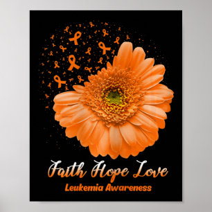 Póster Esperanza Amor Leucemia La Flor De Conciencia Será