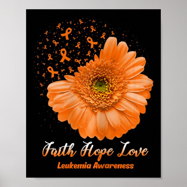 Póster Esperanza Amor Leucemia La Flor De Conciencia Será (Frente)