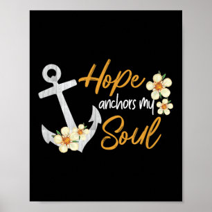 Póster Esperanza Anclama mi alma Inspiradora Biblia crist