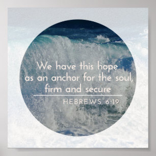 Póster Esperanza como ancla Poster-Hebrews6 inspirador: