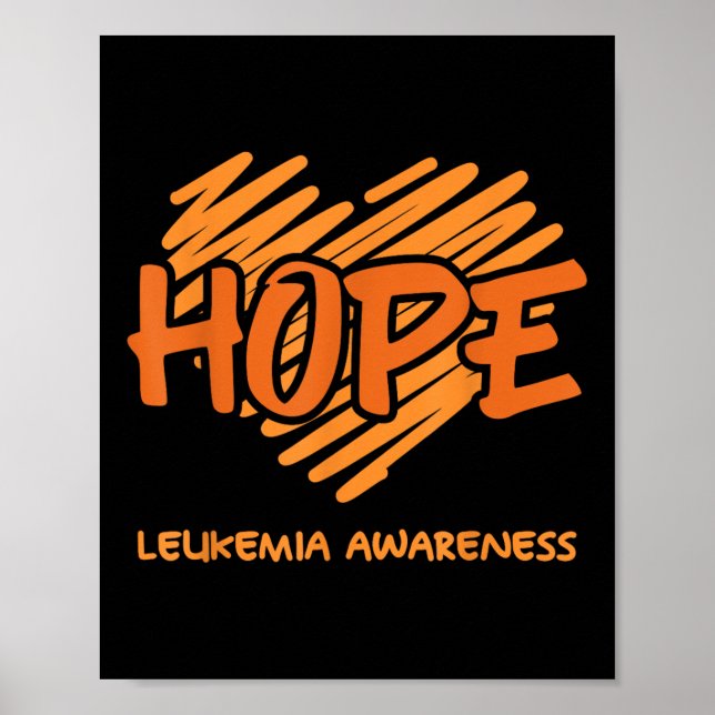 Póster Esperanza Concienciación sobre la Leucemia Leucemi (Frente)