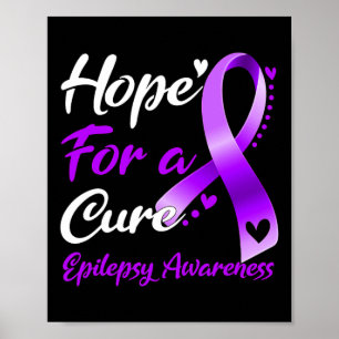 Póster Esperanza De Cure Epilepsy Awareness Ribbon Regalo