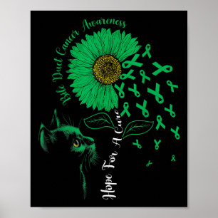 Póster Esperanza De Un Cure Sunflower Negro Cat Bile Duct