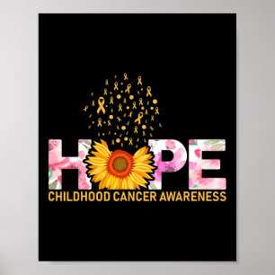 Póster Esperanza de un mundo sin cáncer infantil sea un b