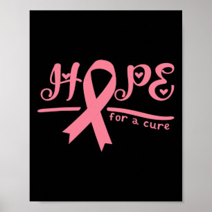Póster Esperanza De Una Conciencia Sobre El Cáncer De Mam