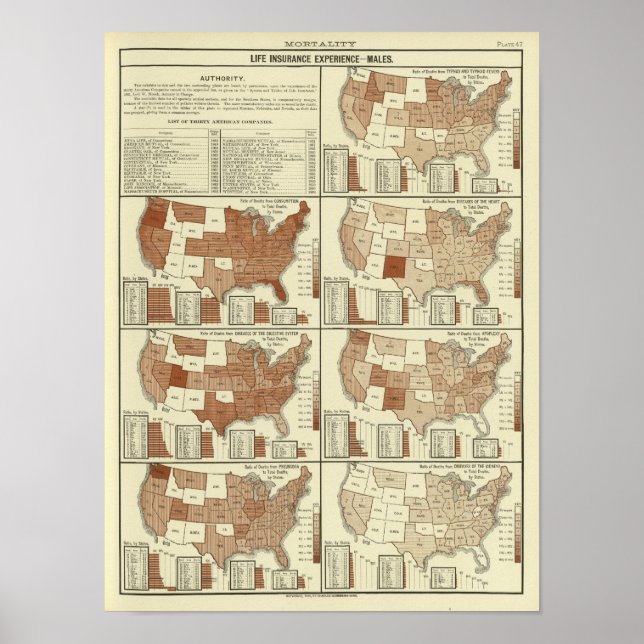 Póster esperanza de vida para los hombres (Frente)