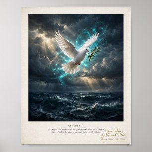 Póster Esperanza Después de la Tormenta Génesis 8:11 Palo