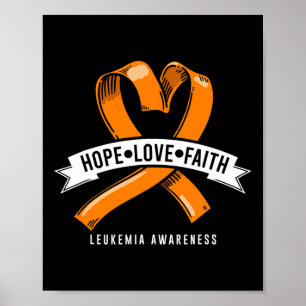 Póster Esperanza Fe Amor Leucemia Cáncer de Sangre Concie