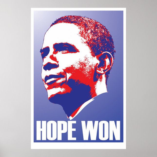 Póster ¡Esperanza ganada! - Barack Obama Presidente de lo (Frente)