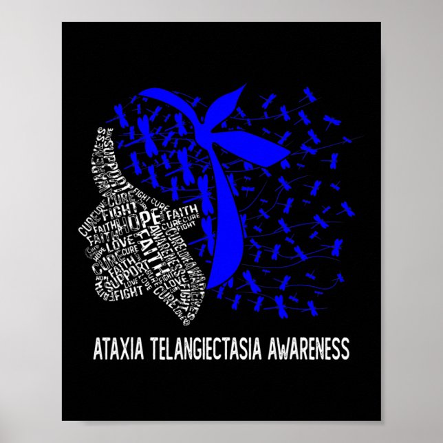 Póster Esperanza Lucha Conciencia de Ataxia Telangiectasi (Frente)