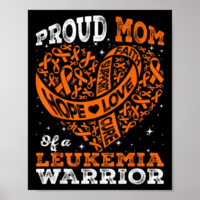 Póster Esperanza orgullosa mamá de una cinta naranja de g (Frente)