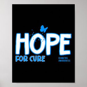 Póster Esperanza para curar la conciencia sobre la diabet