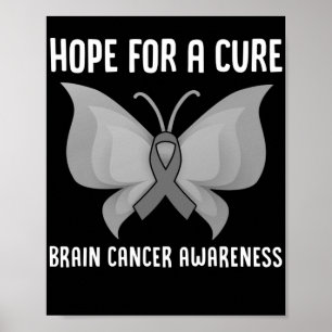 Póster Esperanza Por Una Cura Del Cáncer Cerebral Tumor G