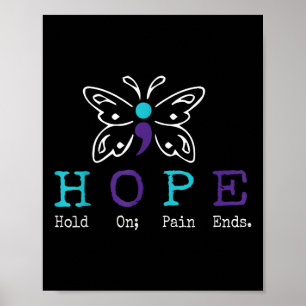 Póster Esperanza Semicolón Regalo Suicidio Prevención Awa