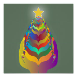 Póster Esperanza y unión en Navidad