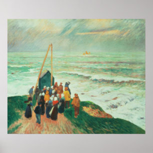 Póster Esperar la vuelta de los pescadores
