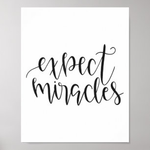 Póster Esperar Milagros Cita Motivacional Irracional