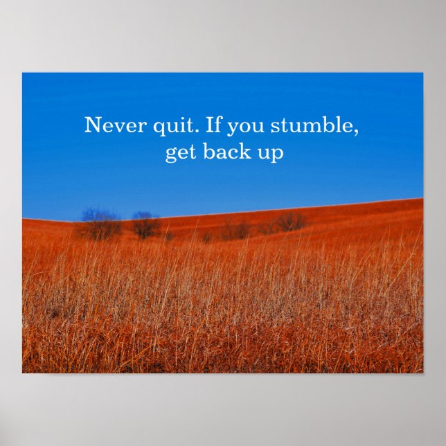 Póster Esperar Poster Motivacional de Recuperación (Frente)