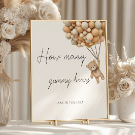 Póster Esperar temprano adivina cuántos osos de goma tien