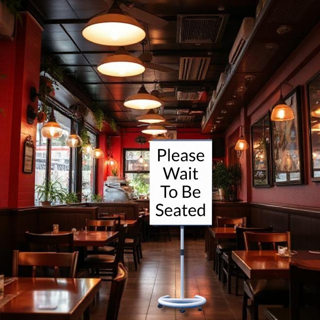 Póster Espere A Que Se Siente El Rótulo Blanco (Subido por el creador)