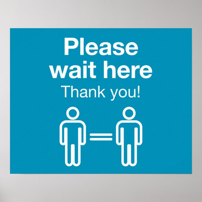 Póster Espere Aquí (Frente)