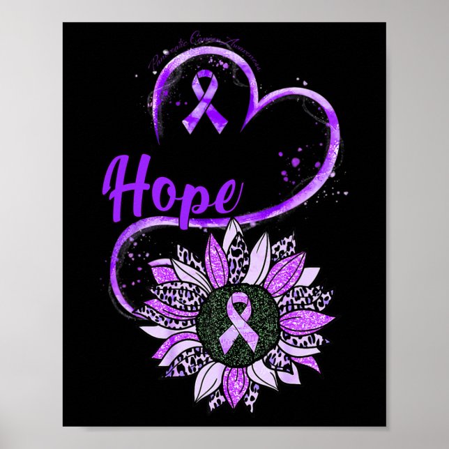 Póster Esperemos que la conciencia del cáncer pancreático (Frente)