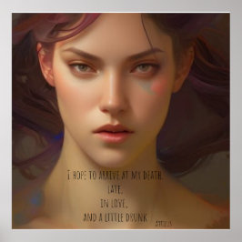 Póster Espero llegar tarde a mi muerte, enamorado