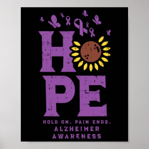 Póster Espero que la esperanza termine el dolor Girasol H