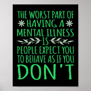 Póster Espero Que Se Comporte En El Gráfico De Conciencia