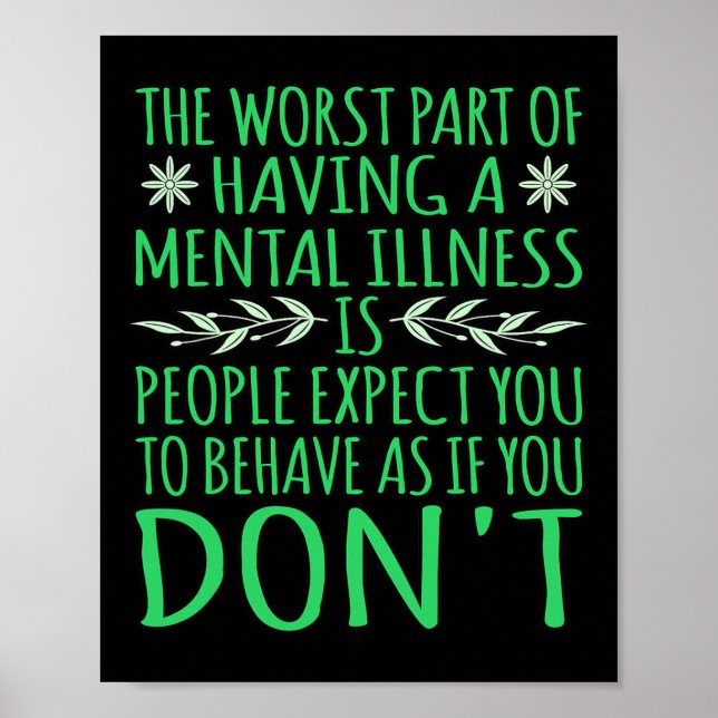 Póster Espero Que Se Comporte En El Gráfico De Conciencia (Frente)