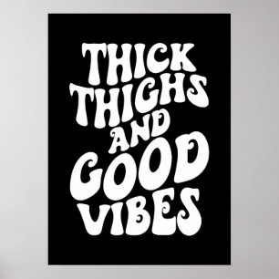 Póster Espesor De Vibes Buenas, Positividad Corporal, Gim