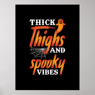 Póster Espesos De Halloween Y Vibes De Espuma