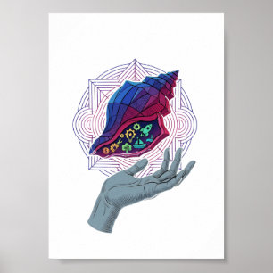 Póster Espiral abstracta de negocios globales: Celebració
