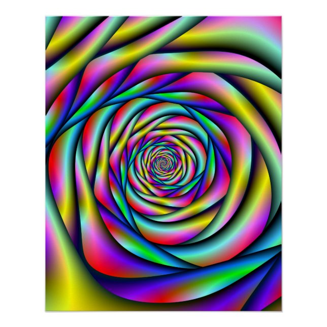 Póster Espiral arcoiris (Anverso)