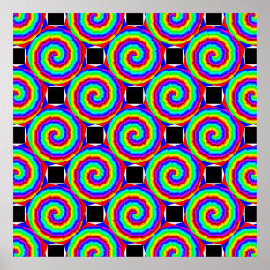 Póster Espiral arcoiris de Kenneth Yoncich