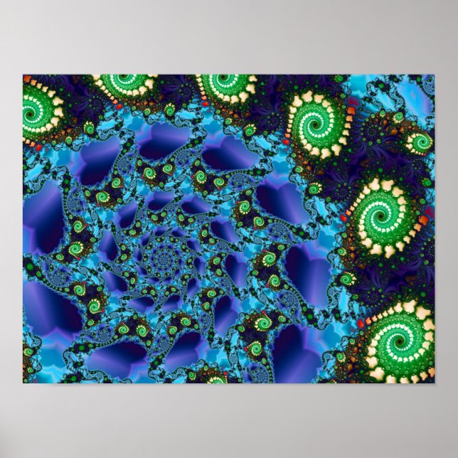 Póster Espiral Azul (Frente)