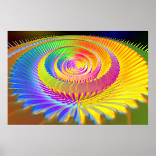 Póster Espiral color de rosa