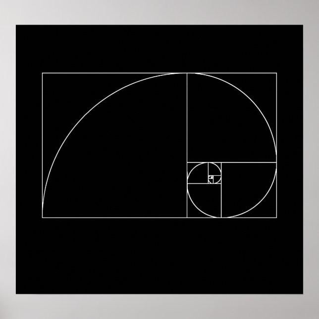 Póster Espiral de Fibonacci (Frente)